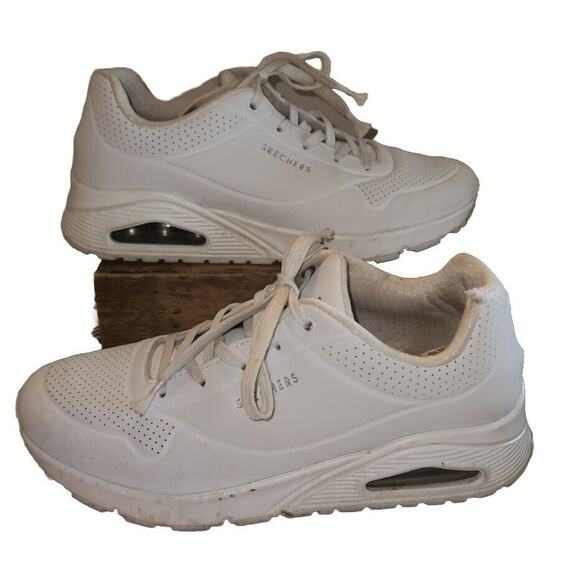 Skechers Uno-Shiny One Sneaker White Size 10 - Picture 2 of 5